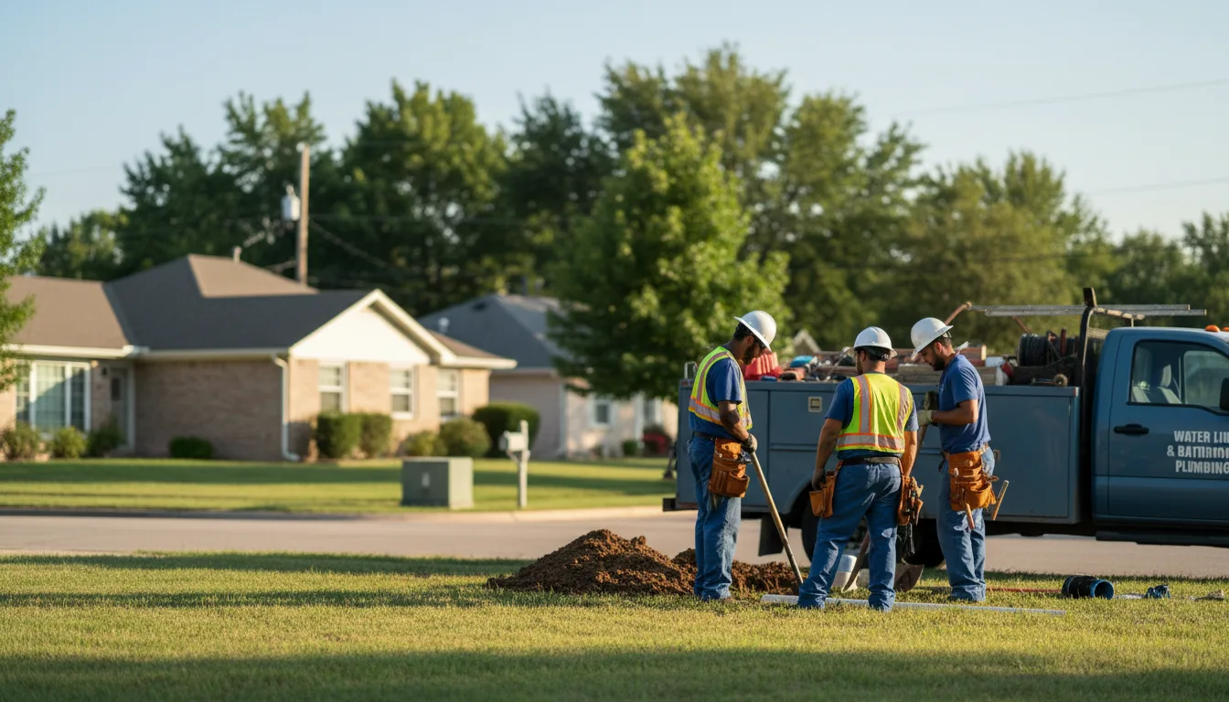 Residential water line and bathroom plumbing service in Bauxite, AR